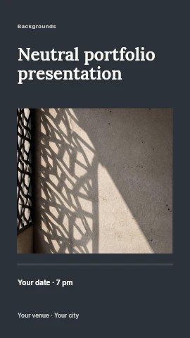 Neutral portfolio presentation instagram story template