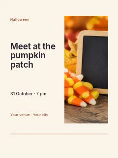 Pumpkin patch visit photo layout poster template