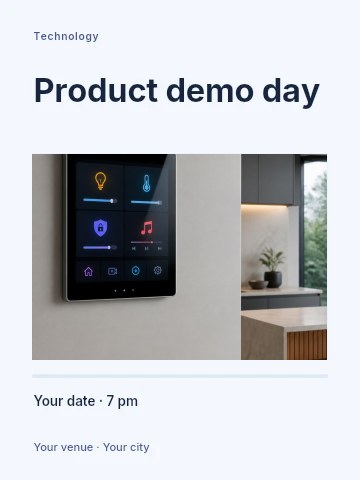 Product demo day invitation template