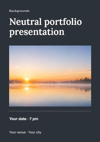 Neutral portfolio presentation flyer template