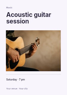 Acoustic guitar session · Title & photograph