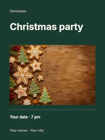 Christmas party invitation template
