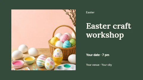 Easter craft workshop banner template banner template