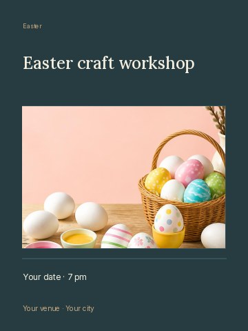 Easter craft workshop invitation template invitation template