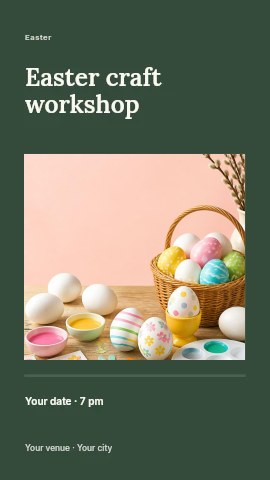Easter craft workshop instagram story template instagram story template