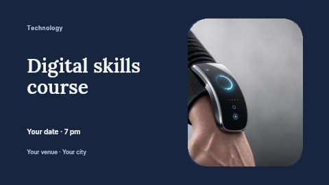 Digital skills course banner template