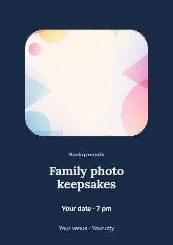 Family photo keepsakes flyer template