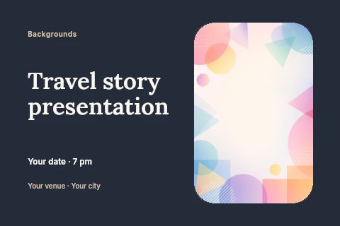 Travel story presentation postcard template