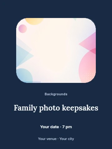 Family photo keepsakes poster template