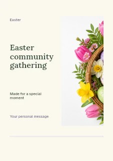 Easter community gathering · Split portrait
