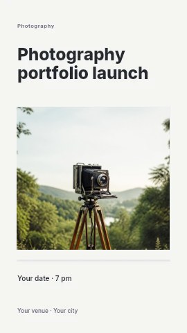 Photography portfolio launch instagram story template