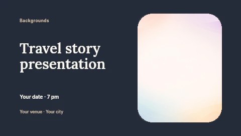 soft pastel abstract background with waves in Travel story presentation banner template