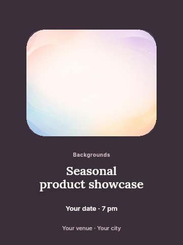Seasonal product showcase poster template