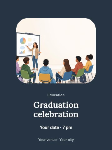 Graduation celebration invitation template
