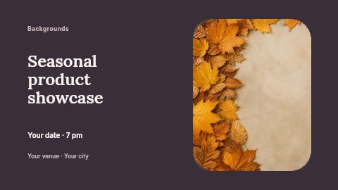 Seasonal product showcase banner template