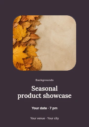 Seasonal product showcase flyer template