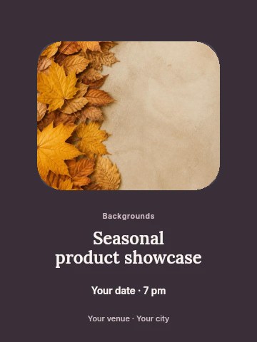 Seasonal product showcase invitation template