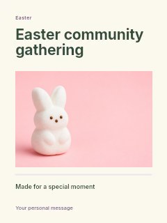 Easter community gathering poster template · Title & photograph