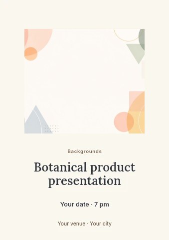 Botanical product presentation flyer template