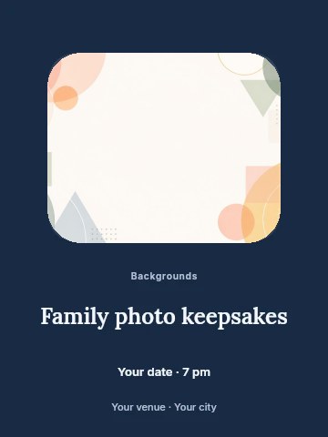 Family photo keepsakes poster template poster template