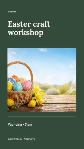 Easter craft workshop instagram story template