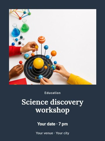 Science discovery workshop invitation template