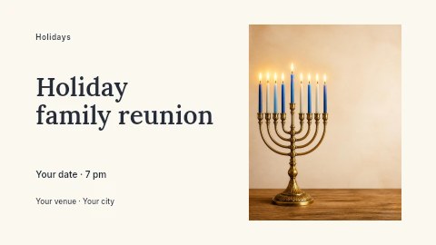 Holiday family reunion banner template