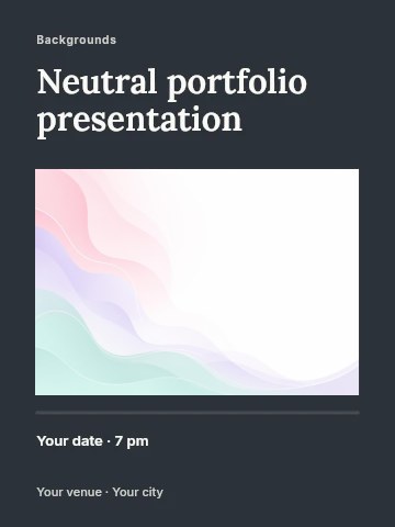 Neutral portfolio presentation poster template