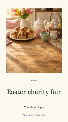 Easter charity fair instagram story template