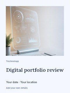 Digital portfolio review · Gallery editorial