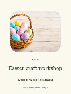 Easter craft workshop invitation template · Picture window