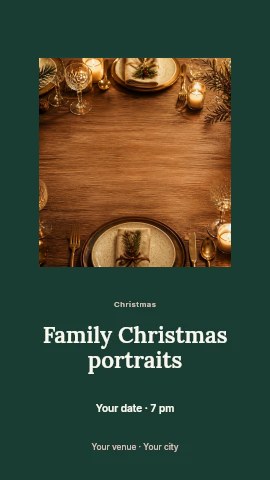 Family Christmas portraits instagram story template