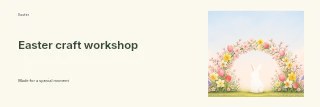 Easter craft workshop banner template · Horizontal photo dialogue