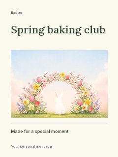 Spring baking club invitation template · Title & photograph