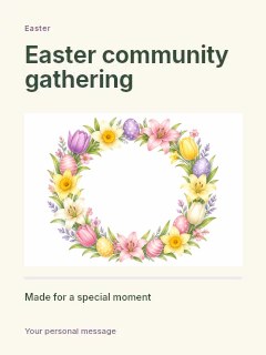 Easter community gathering · Title & photograph poster template