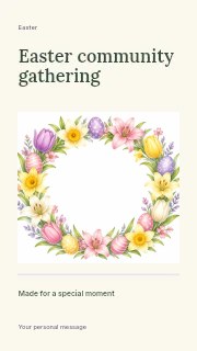Easter community gathering · Architectural grid instagram story template