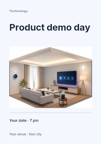 Product demo day flyer template