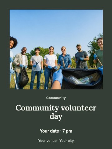 Community volunteer day invitation template