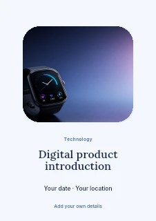Digital product introduction flyer template · Picture window