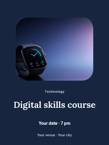 Digital skills course invitation template