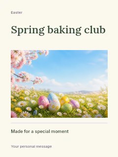 Spring baking club · Title & photograph