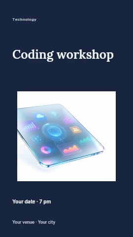 Coding workshop instagram story template