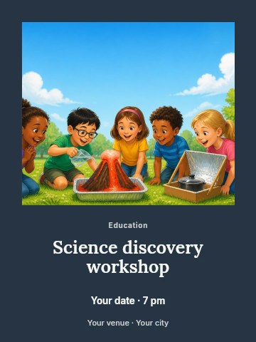 Science discovery workshop invitation template
