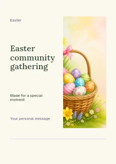 Easter community gathering · Split portrait