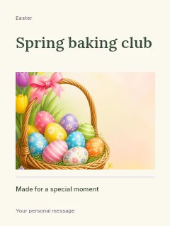 Spring baking club · Title & photograph