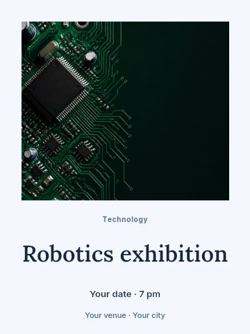Technology Poster · Split portrait poster template