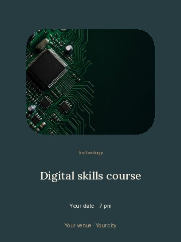 Technology Poster · Split portrait poster template