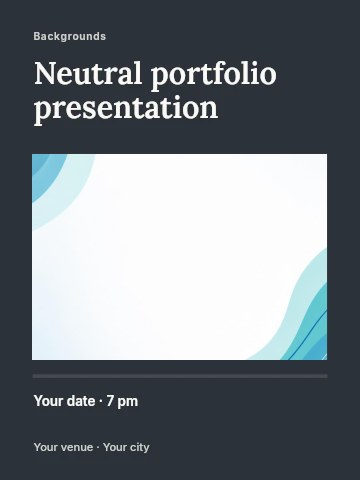 Neutral portfolio presentation invitation template