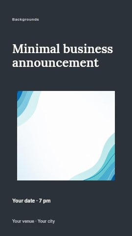 Minimal business announcement instagram story template
