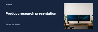 Product research presentation banner template · Horizontal photo dialogue